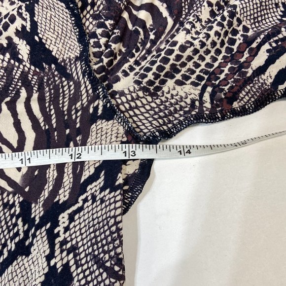 Wilfred Long Sleeve Women's Top Patterned Cream/Brown - Size XS - Picture 4 of 5